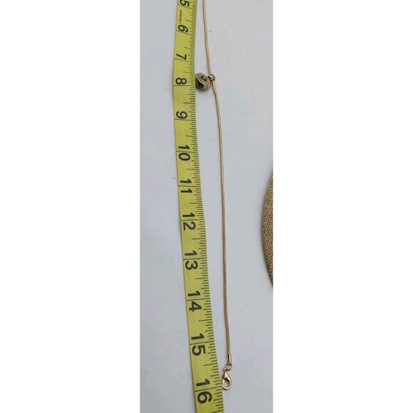 Napier Signed Necklace Green Round Rhinestone Gold Tone Snake Chain Vintage - Picture 4 of 5